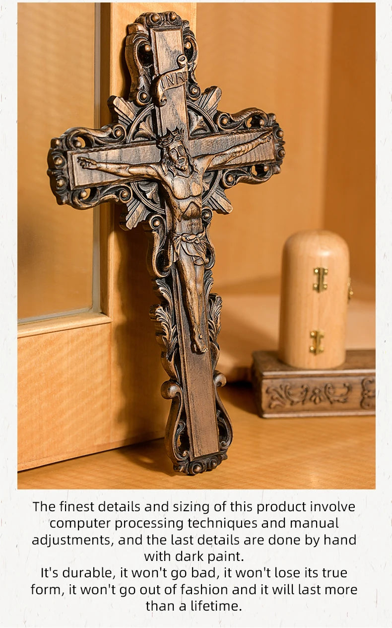 Sacred Wooden Cross of Divine Redemption