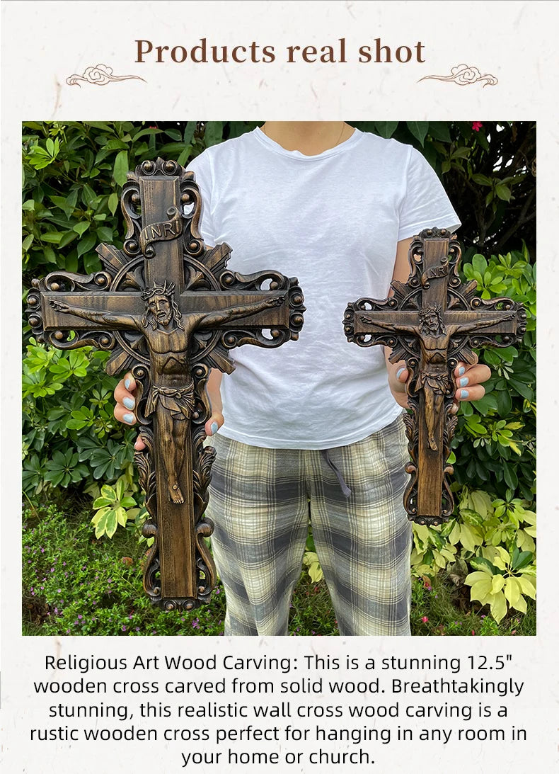 Sacred Wooden Cross of Divine Redemption