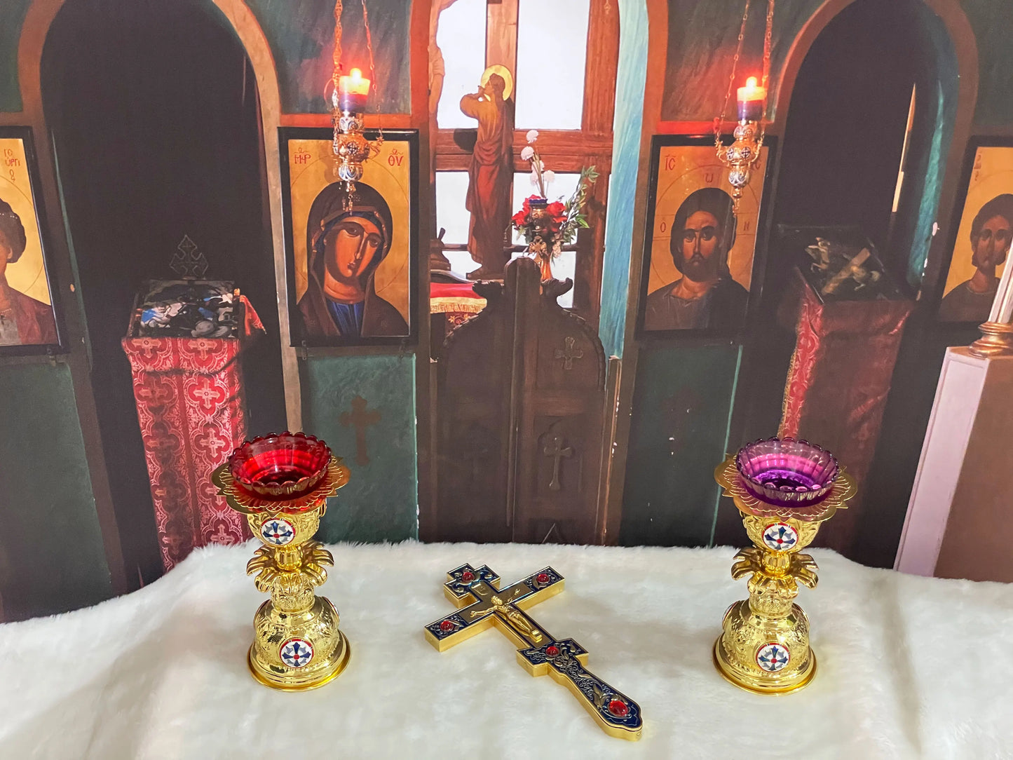 Σταυρός Αγίας Τραπέζης σταυρός ευλογίας Holy Table Cross Jesus Cross Christian Orthodox Church Utensils Catholic Decor Religious