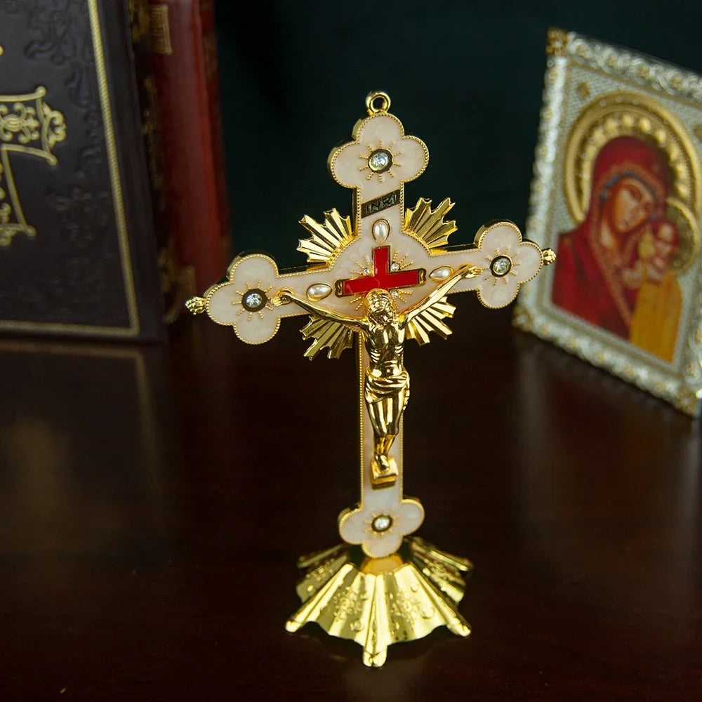 Radiant Symbols of Devotion Cross