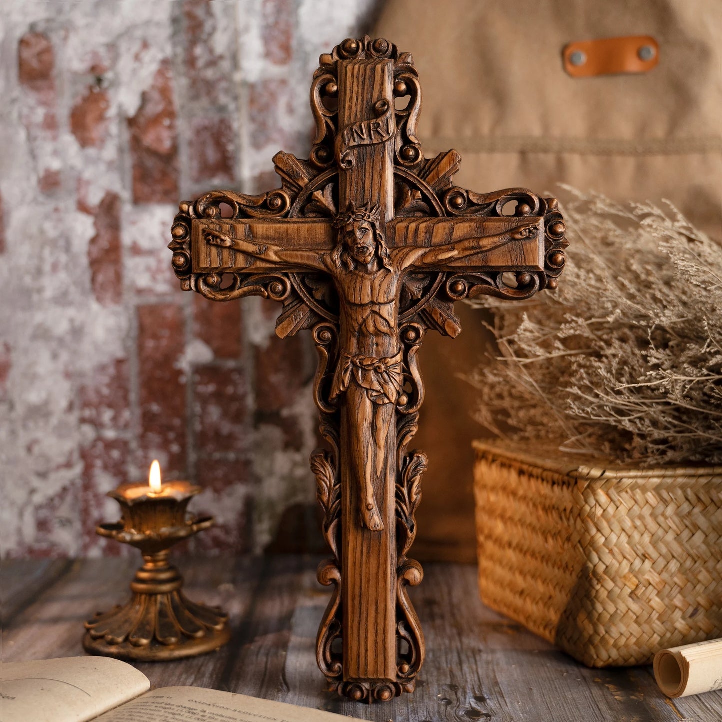 Sacred Wooden Cross of Divine Redemption