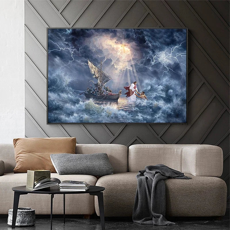 Divine Mastery Over the Waters: Canvas Collection