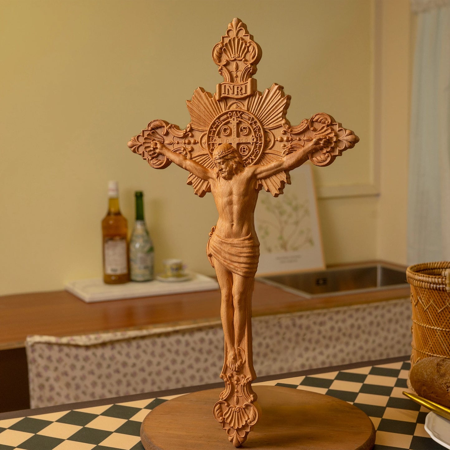 The Divine Majesty Standing Crucifix: Eternal Love and Redemption