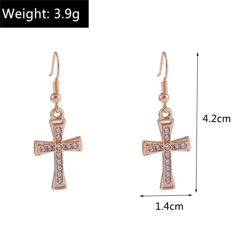 Radiant Cross Earrings