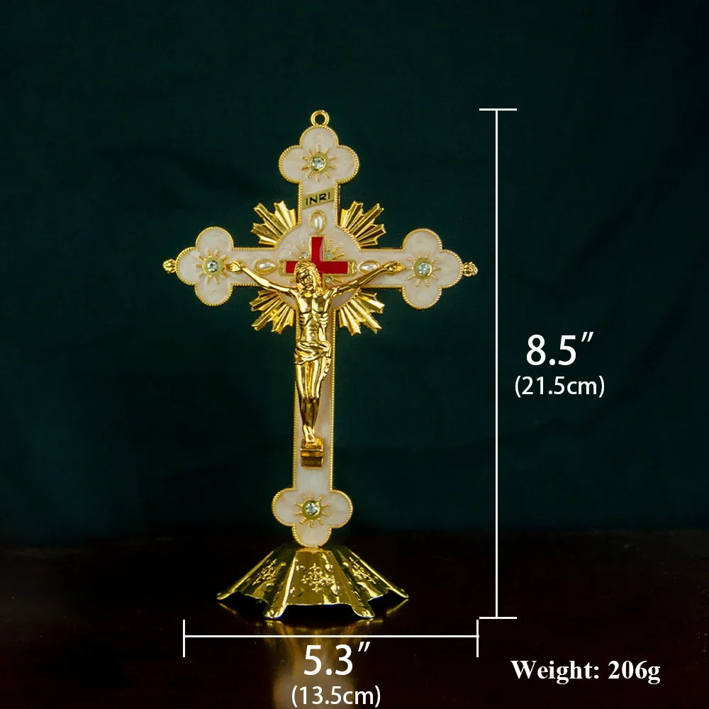 Radiant Symbols of Devotion Cross