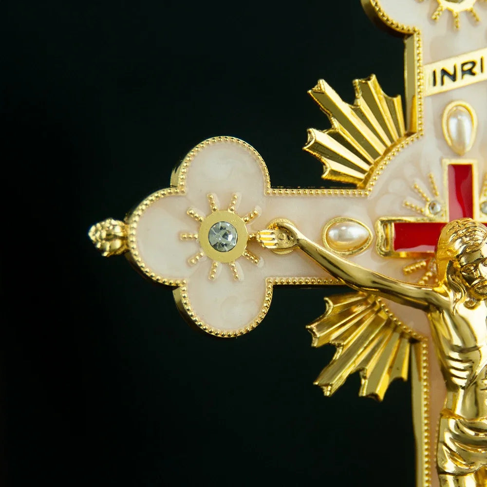 Radiant Symbols of Devotion Cross