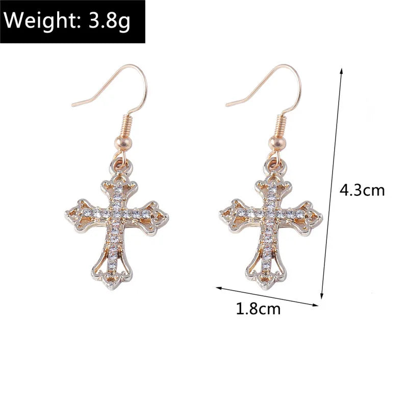 Radiant Cross Earrings