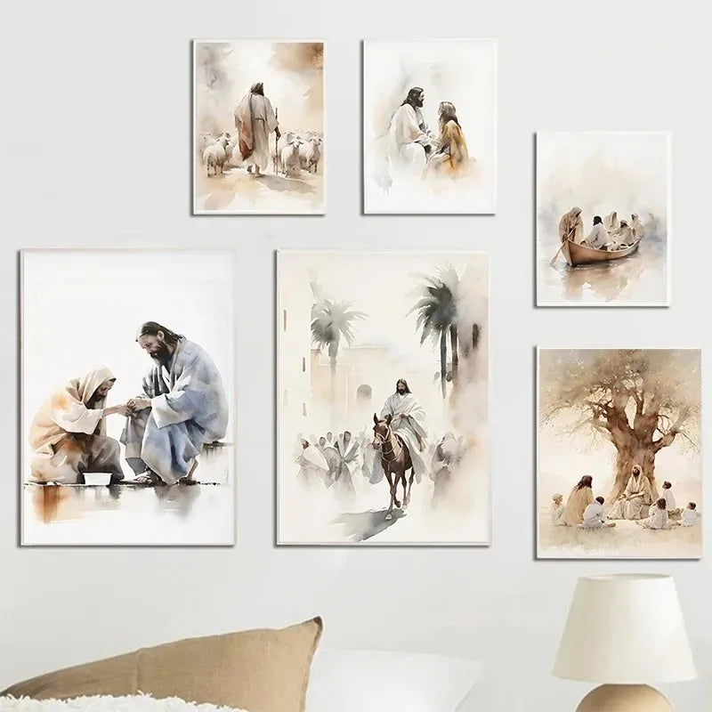 Serene Scenes of Christ: Canvas Collection