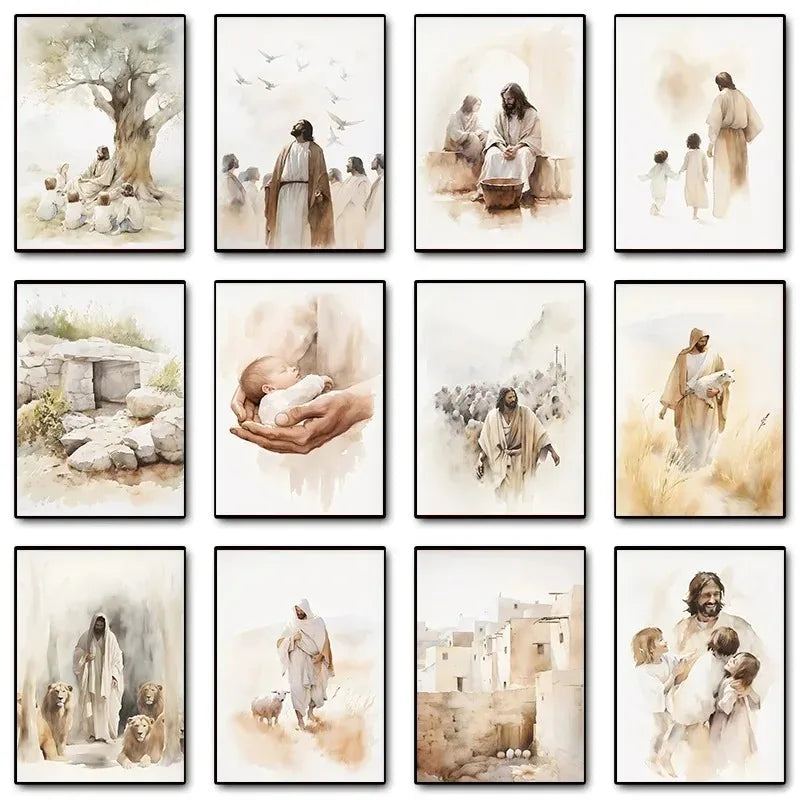 Serene Scenes of Christ: Canvas Collection