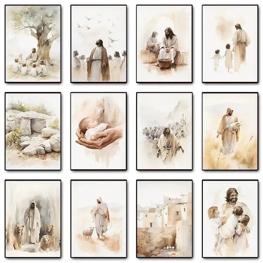 Serene Scenes of Christ: Canvas Collection