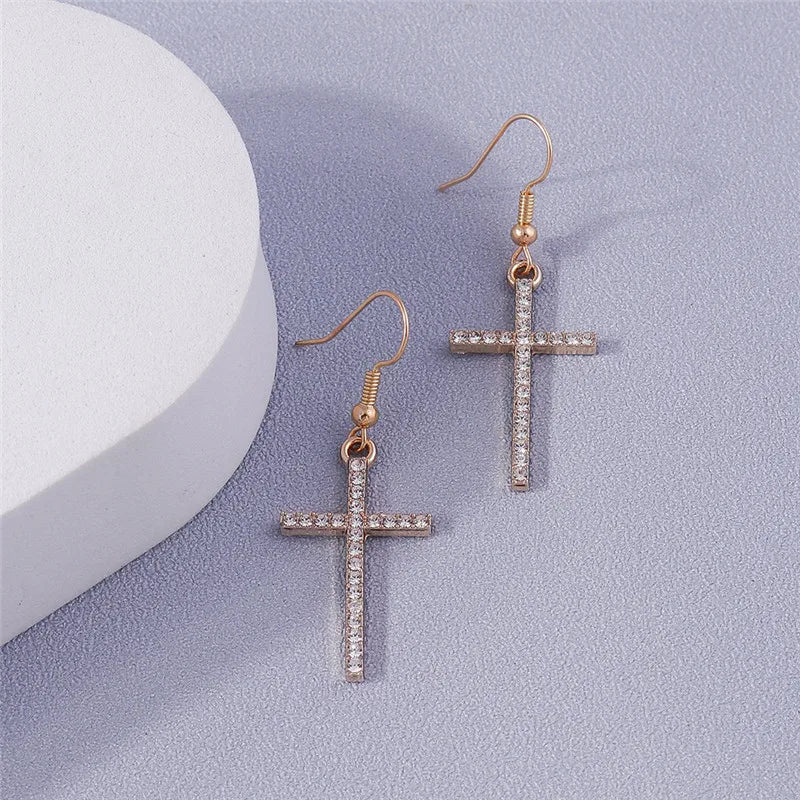 Radiant Cross Earrings