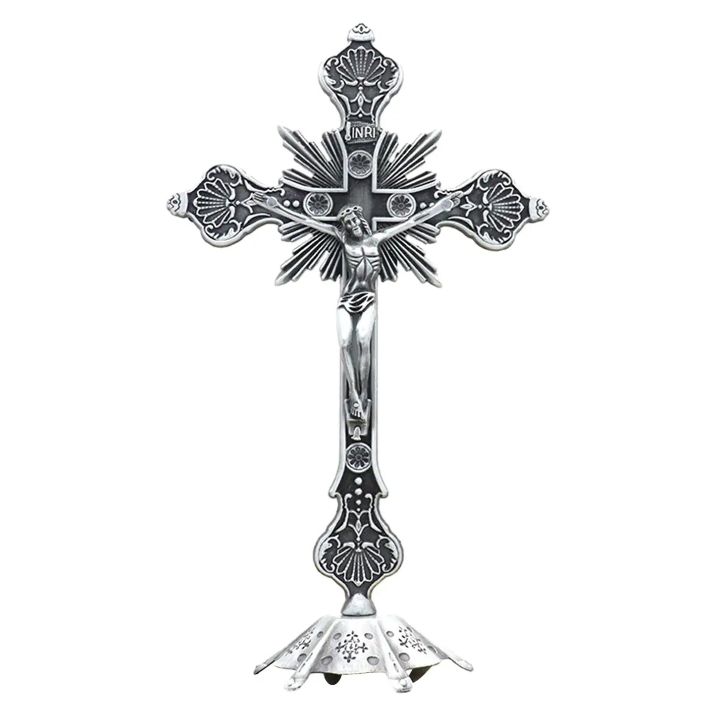 The Blessed Silver-Plated Cross of Eternal Light