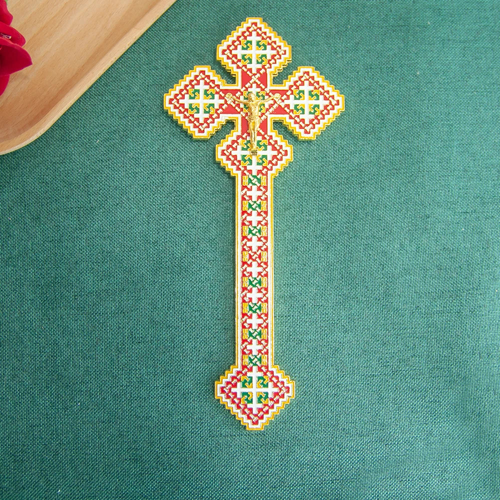 Golden Radiance of Faith Cross