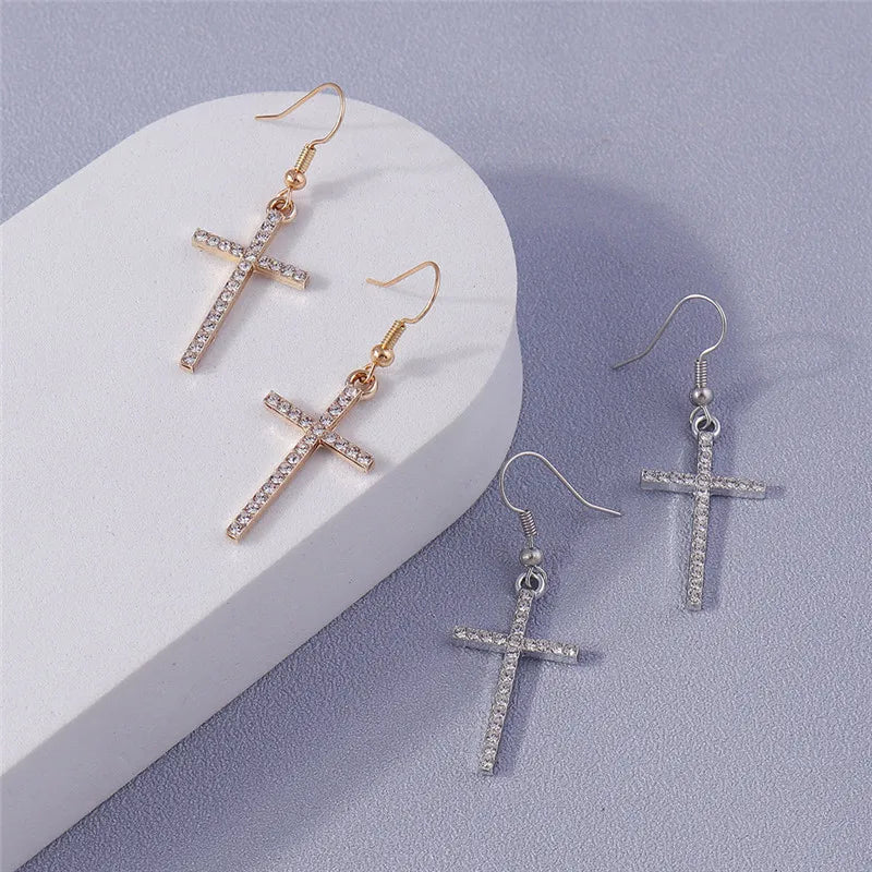 Radiant Cross Earrings