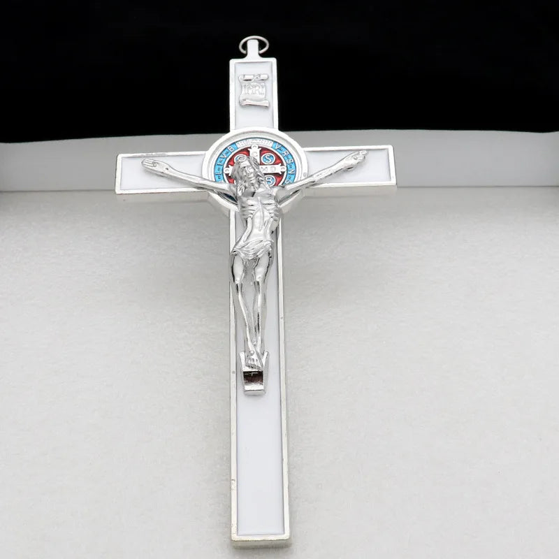 The Sacred Alloy Crucifix with Vibrant Hues