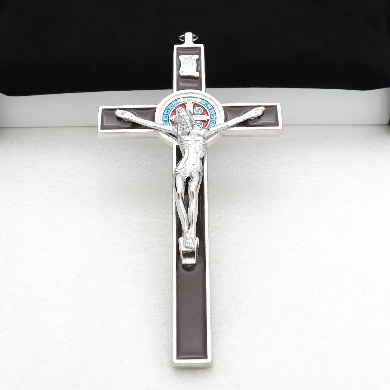 The Sacred Alloy Crucifix with Vibrant Hues