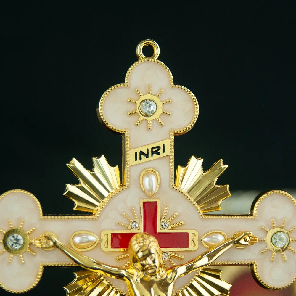 Radiant Symbols of Devotion Cross