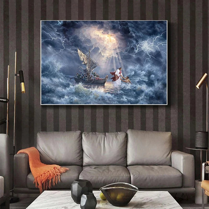 Divine Mastery Over the Waters: Canvas Collection