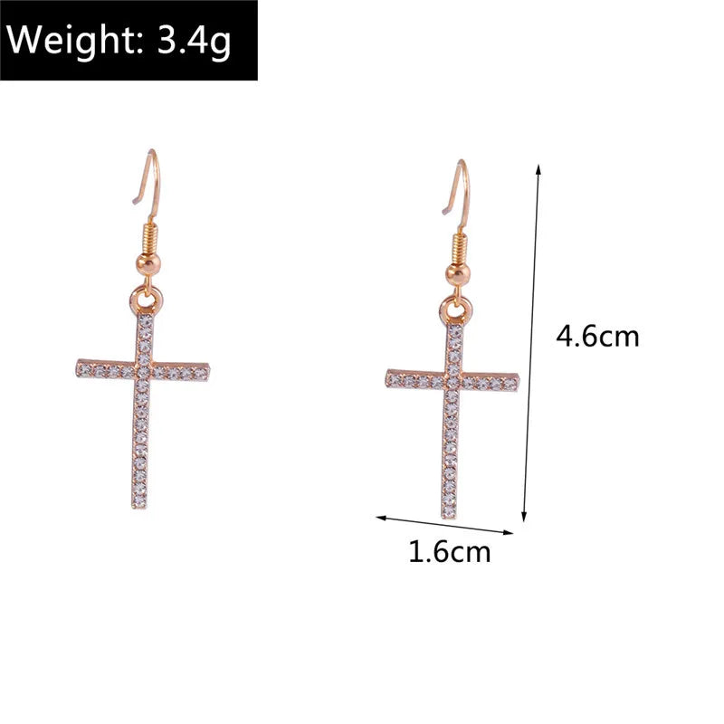 Radiant Cross Earrings