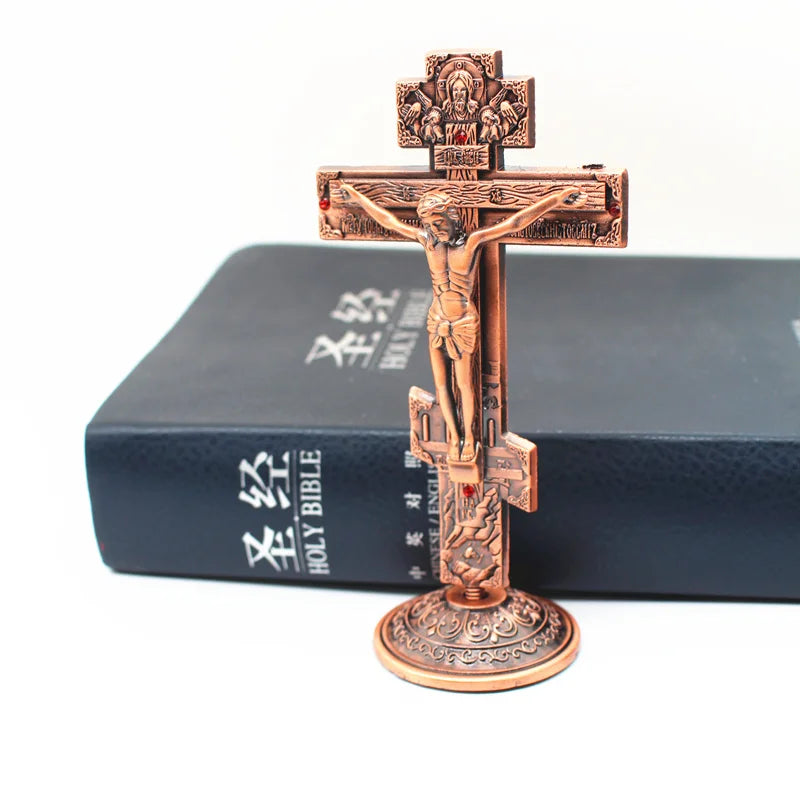 The Sanctified Alloy Crucifix with Divine Radiance