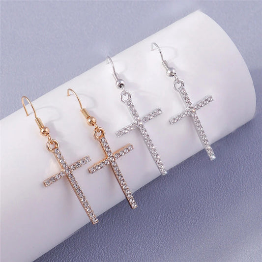 Radiant Cross Earrings