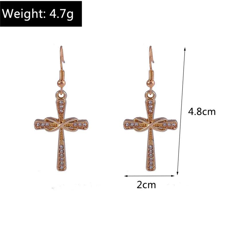 Radiant Cross Earrings