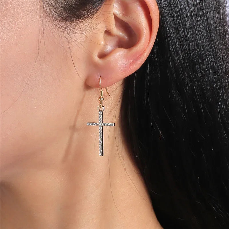 Radiant Cross Earrings