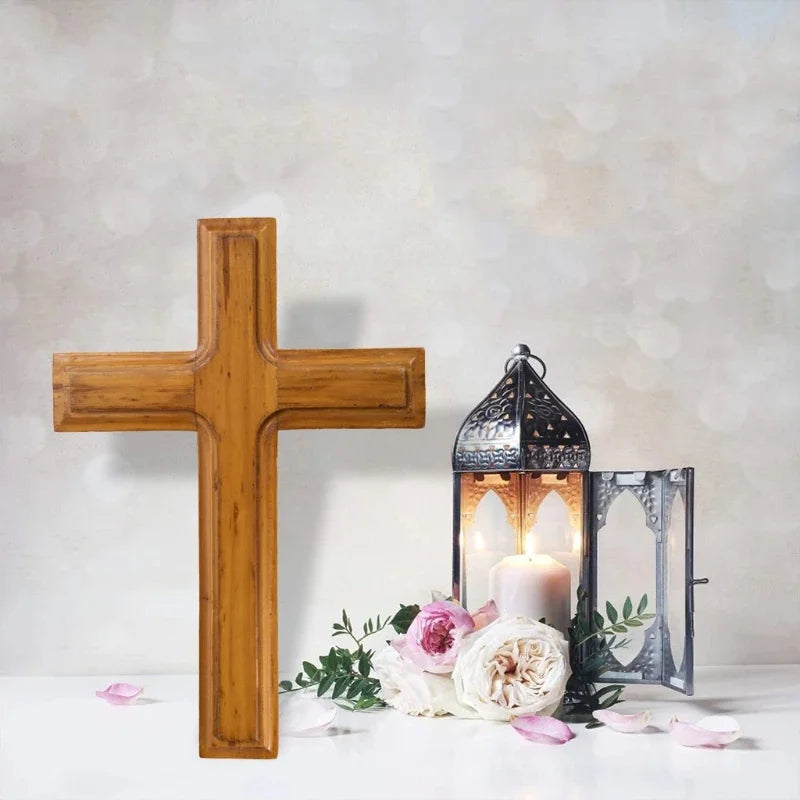 Simple Wooden Cross of Faith