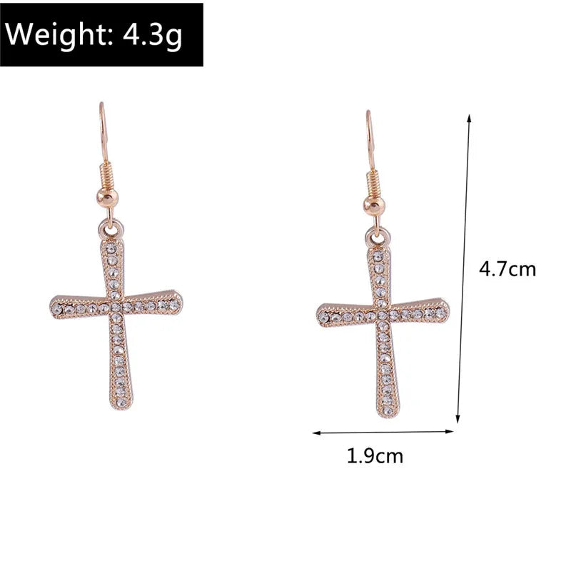 Radiant Cross Earrings