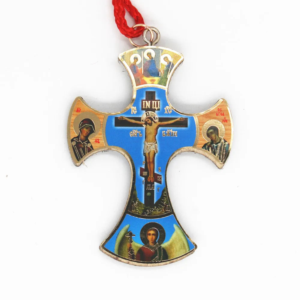 Orthodox Cross Wooden Jesus Christ Christianity Catholic Christmas Church Religious Figure Icons Home Decoration