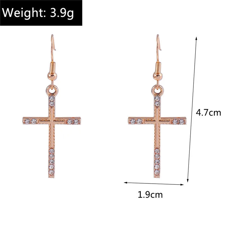 Radiant Cross Earrings