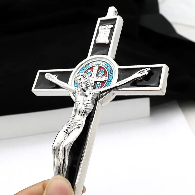 The Sacred Alloy Crucifix with Vibrant Hues