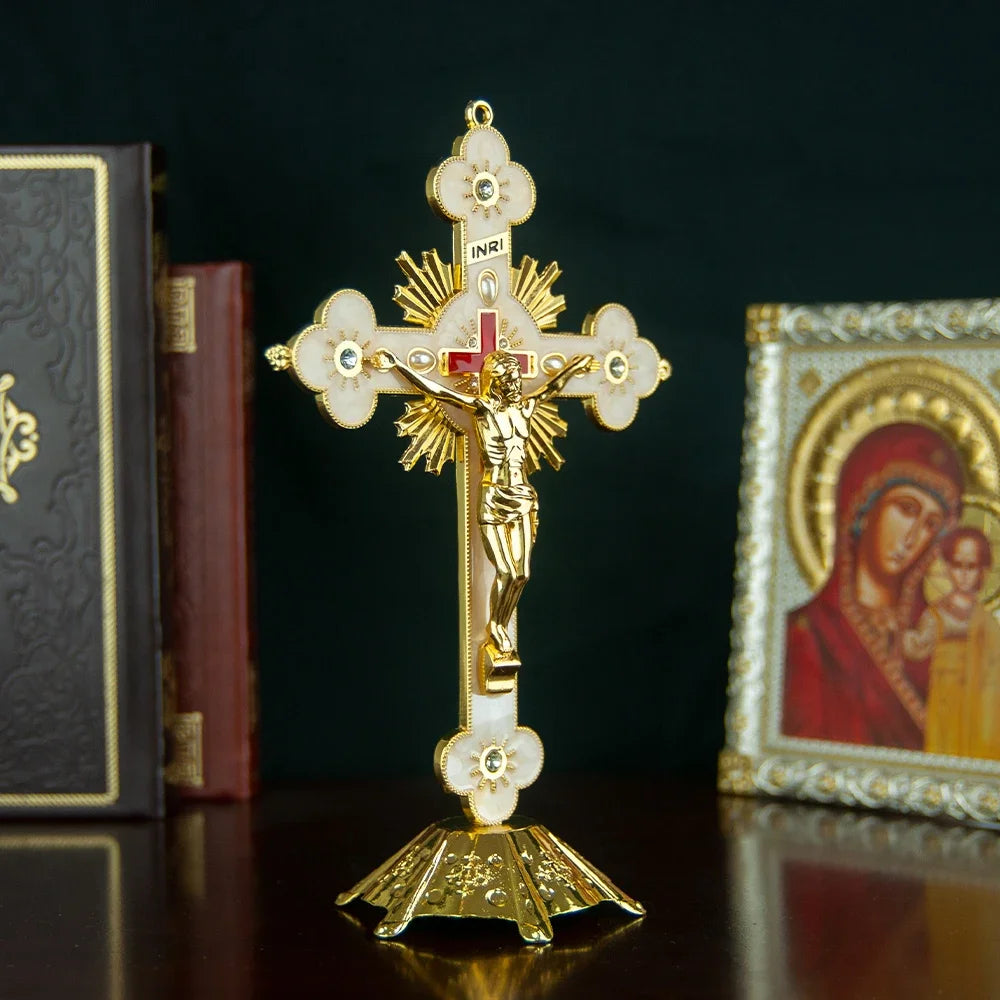 Radiant Symbols of Devotion Cross