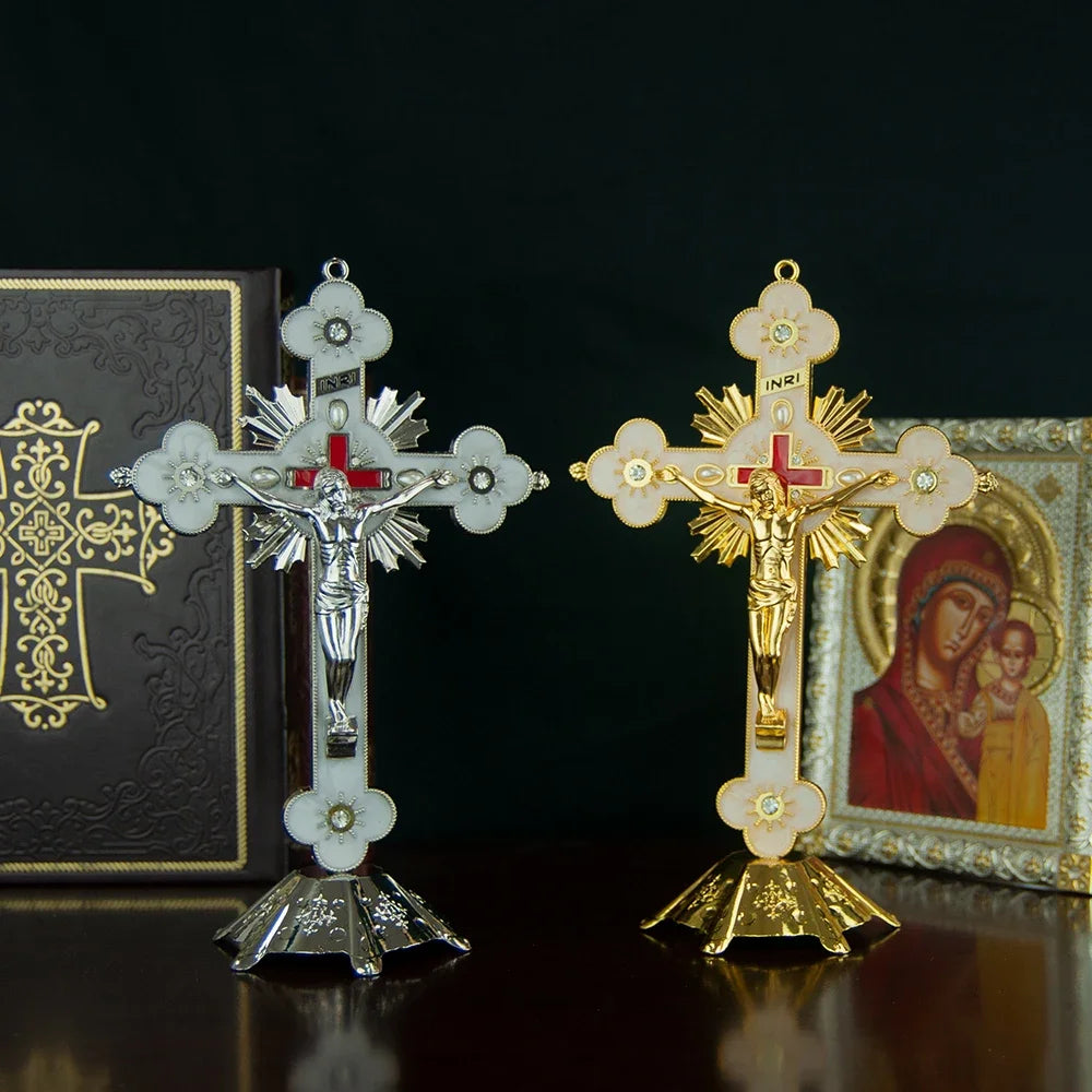 Radiant Symbols of Devotion Cross