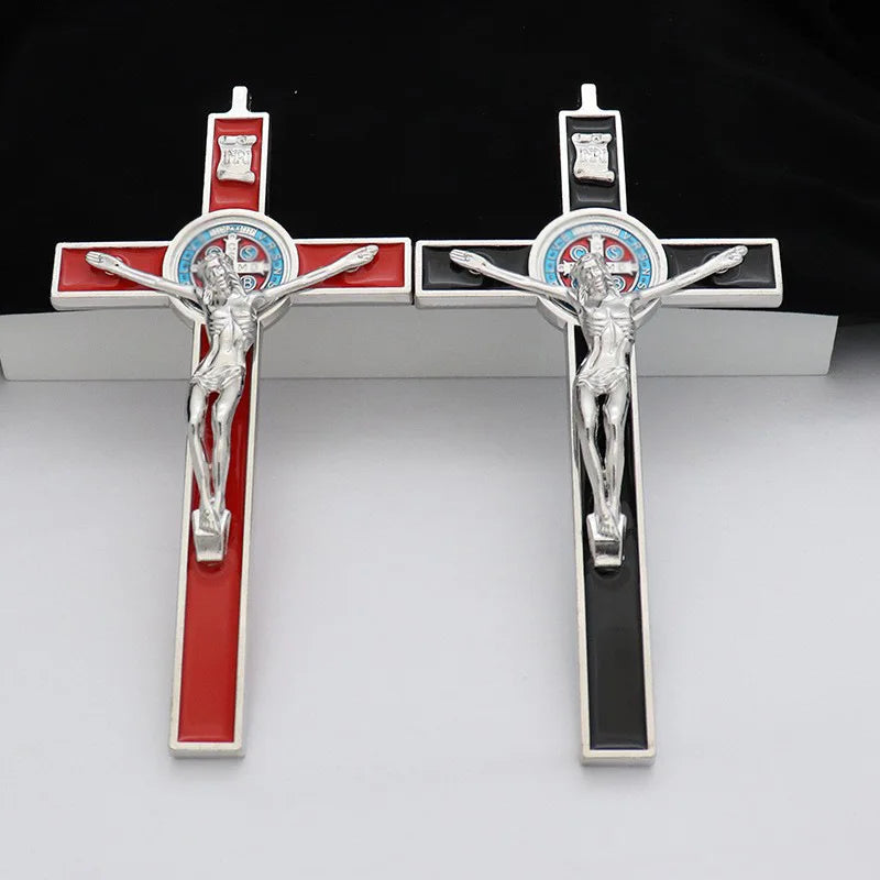 The Sacred Alloy Crucifix with Vibrant Hues